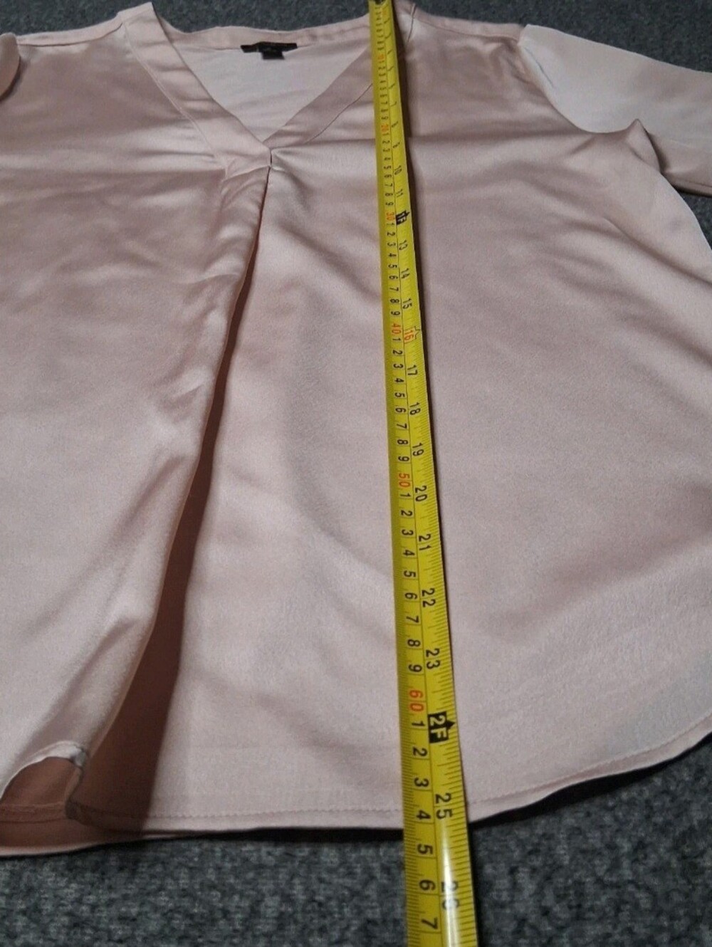 Ann Taylor Women's Pink Satin V-Neck Long Sleeve Blouse Top Shirts Size Petite S - Picture 10 of 12